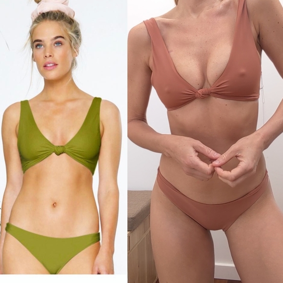 Nwt Farfetch knotted twist tan nude Westerly bikini XS - Picture 4 of 12